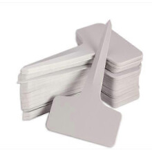 (As show, One size) 100 Pcs 6 x10cm-White Plastic Plant T-Type Tags Nursery Garden Labels