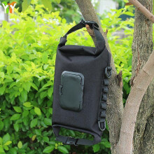 (As show, One size) Outdoor Camping Portable Wet Paper Bag Open Cover Tissue Storage Bag Black