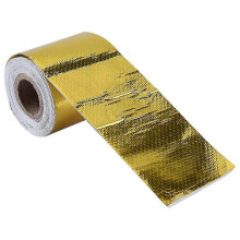 (As show, One size) 2pcs 5m * 5cm Auto Aluminiumfolie Klebstoff reflektierende Hitzeschild Wrap Tape