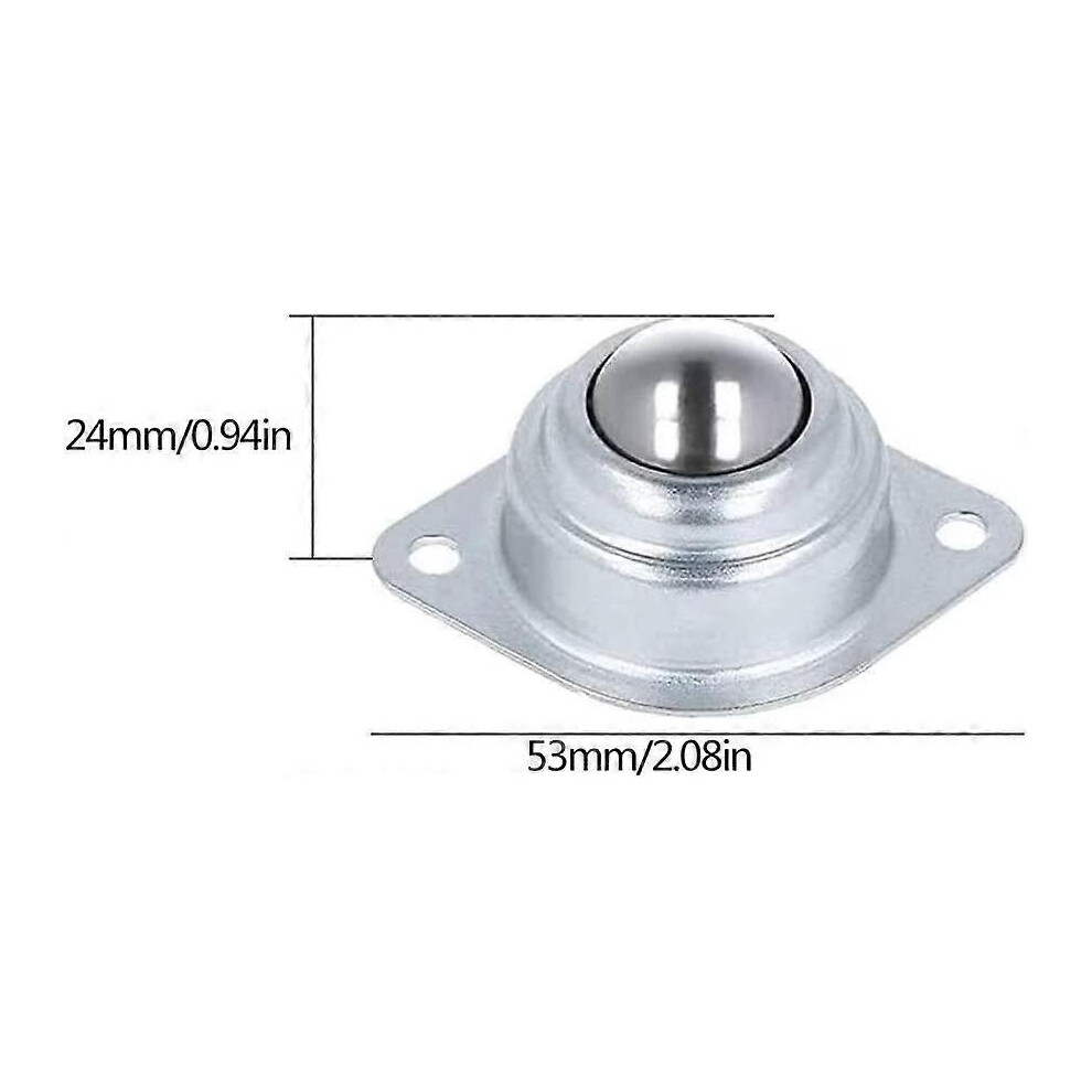 (As Show, One Size) 6 Pcs Furniture Casters Flat Ball Roller Bearing Ball Caster Mounted Ball Transfer Bearing 2 Holes Units For Furniture Luggage Sli 4704245258634