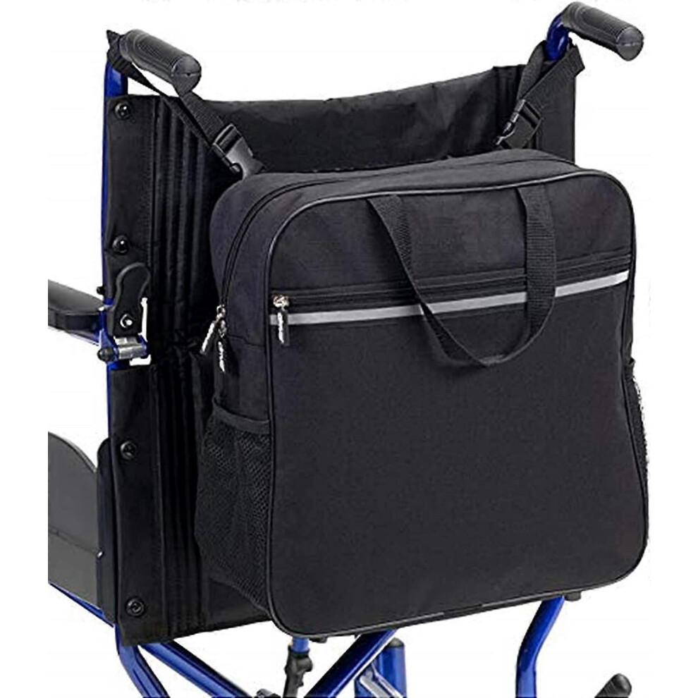 (As show, One size) Multifunction Wheelchair Bag Lightweight Carrying Storage Bag Universal Wheelchair Backpacking Devices