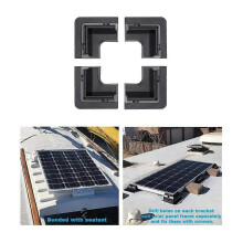 (As show, One size) 4pcs Rv Solar Panel Mounting Brackets Compatible With Rv Boat Caravans