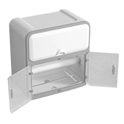 Home Wall Tissue Box Holder Modern Design Tissue Storage Case Rectangular Shape 23.50X22.50X14.50CM 1Pack
