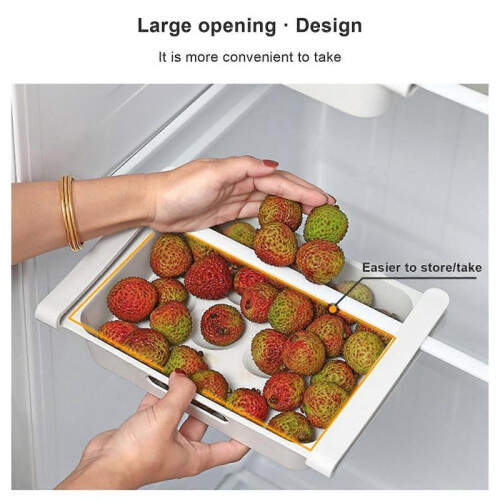 Egg Organizer for Fridge, Suitable Size Egg Protection Box, Space Saver Plastic Egg Tray for Refrigerator Egg Holder (White) 2