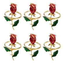 Elegant Rose Napkin Rings, Versatile Table Decor for Memorable Gatherings, Metal Napkin Holders In Multicolor, Add A Touch Of Romance To Your Table