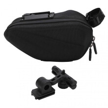 Polyester Riding Essentials Carrier, Adjustable Strap Container with Reflective Material Pouch, Anti-Theft Travel Bag And Internal Netting