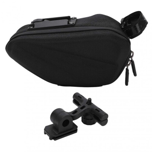 Polyester Riding Essentials Carrier, Adjustable Strap Container with Reflective Material Pouch, Anti-Theft Travel Bag And Internal Netting