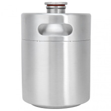 Craft Beer Container, Stainless Steel Growler for Freshness Preservation, Portable Mini Keg with Easy-To-Open Top Lid for Homebrew Enthusiasts, Food