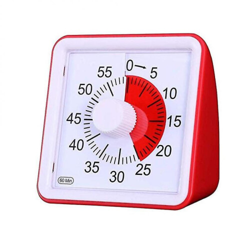 Efficient Classroom Timer, 60 Minute Visual Timer Simplifies Time Management for Kids And Adults, Silent Timer with Adjustable Alarm Volume