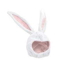 (As show, One size) girl rabbit cute hat plush rabbit ears hat head warm photo shoot hat(white)