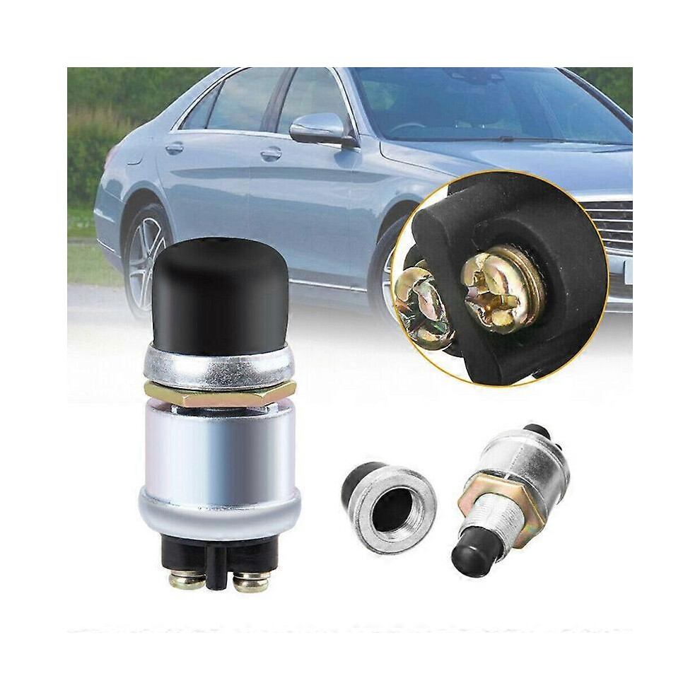 (As Show, One Size) 2 Pcs Weatherproof Engine Push Button Start Switch 12V Starter Push Button Momentary Start Switch For Car Truck Boat Rv Atv 4704245201401