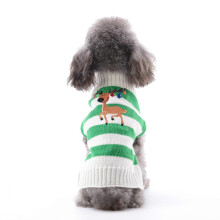 (As show, One size) Cat dog Sweater Christmas Santa Claus Pet Cat Winter Knitwear Warm Clothes(green bell deer)