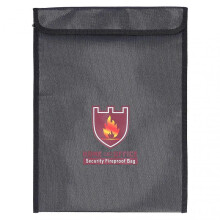 High-Quality Silicone-Coated Flame-Retardant Glass Fiber Fireproof Document Bag, Portable Fire Safe Document Organizer for Home Office Use, Suitable