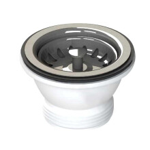 50mm Chrome Sink Mini Stainless Steel Basket Strainer Waste Kit