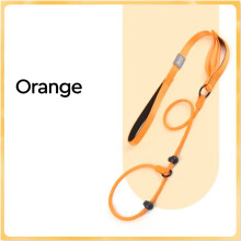 ((Orange)) Nylon Slip Lead Dog Leash with Double Handle Heavy Duty Training & Walking Leash