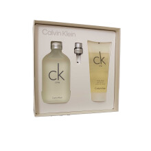 Calvin Klein CK One Eau de Toilette 100ml & Body Wash 100ml Set – Citrus Green Woody Fresh Unisex Fragrance