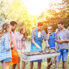PBUK Stainless Steel BBQ Charcoal Grill Smoker Barbecue Folding Portable for Outdoor Cooking Camping Hiking Picnics Backpacking Large, Silver