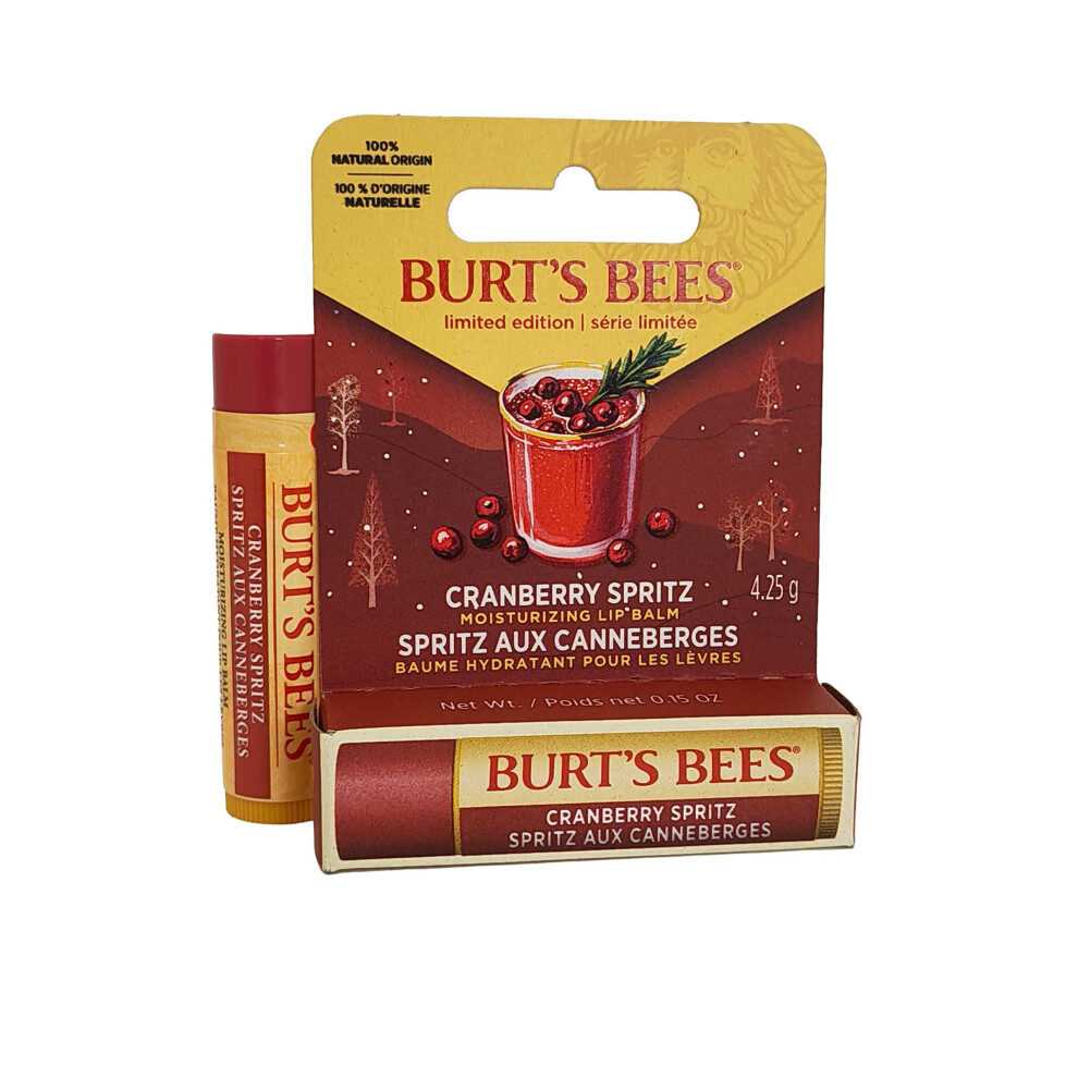 Burts Bees Moisturising Lip Balm 4.25g Cranberry Spritz
