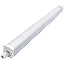 Long Life Lamp Company 45W 5ft Industrial LED Batten Tube Light Surface Mount or Hanging IP Rated Triproof Fittng in Cool White T8 Fluorescent