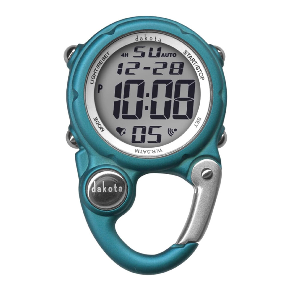 Photos - Wrist Watch Dakota Watch Co Digital Clip Mini Watch Water Resistant, Stainless Steel, Aqua 