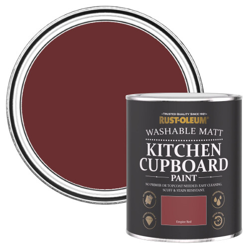 Rust-Oleum Rust-Oleum Red Kitchen Cupboard Paint in Matt Finish - Empire Red 750ml
