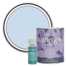 Rust-Oleum Blue Water-Resistant Bathroom Tile Paint in Matt Finish - Blue Sky 750ml