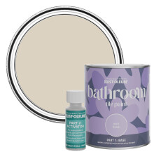 Rust-Oleum Beige Water-Resistant Bathroom Tile Paint in Matt Finish - Hessian 750ml