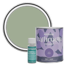 Rust-Oleum Green Water-Resistant Bathroom Tile Paint in Satin Finish - Bramwell 750ml