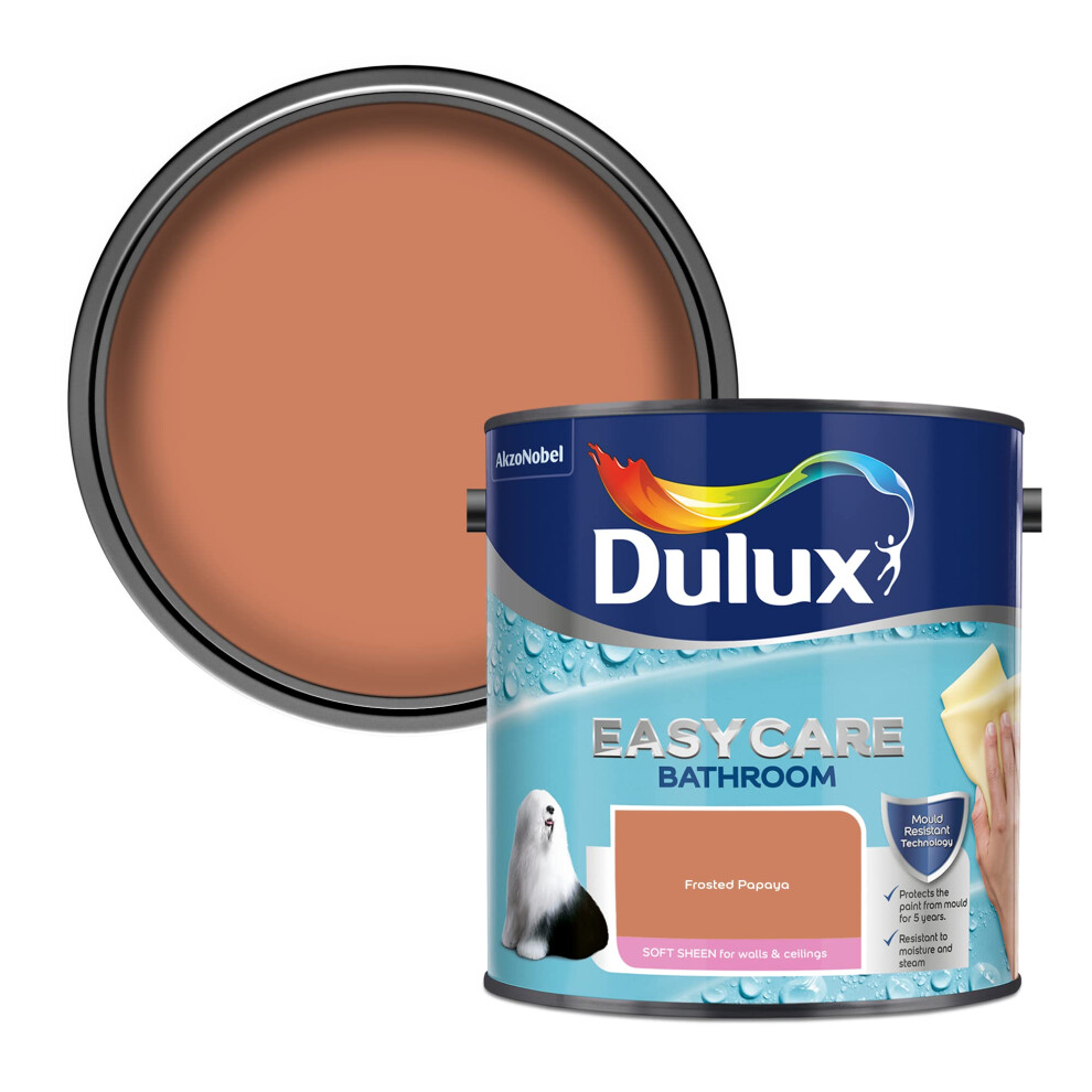 Dulux Easycare Bathroom Soft Sheen Paint - Frosted Papaya - 2.5L