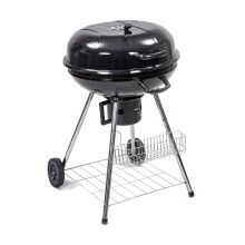 Hi-Gear Classic Kettle Barbecue with Wheels & Porcelain Enamel Lid, Charcoal BBQ Grill, Portable, Smoker, Outdoor Cooking, Ideal for Camping,