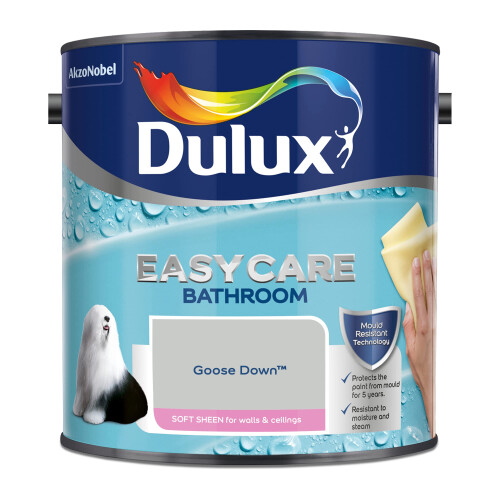 Dulux Dulux Easycare bathroom Soft Sheen Paint - Goose Down - 2.5L 1