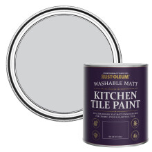 Rust-Oleum Grey water resistant Kitchen Tile Paint in Matt Finish - Lilac Rhapsody 750ml