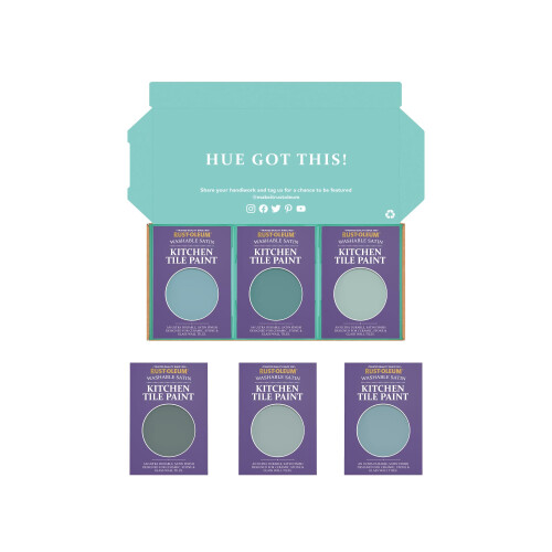 Rust-Oleum Rust-Oleum Kitchen Wall Tile Paint in Satin Finish ? Ocean Blues Tester Box