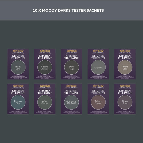 Rust-Oleum Rust-Oleum Kitchen Wall Tile Paint in Matt Finish ? Moody Darks Tester Box 1