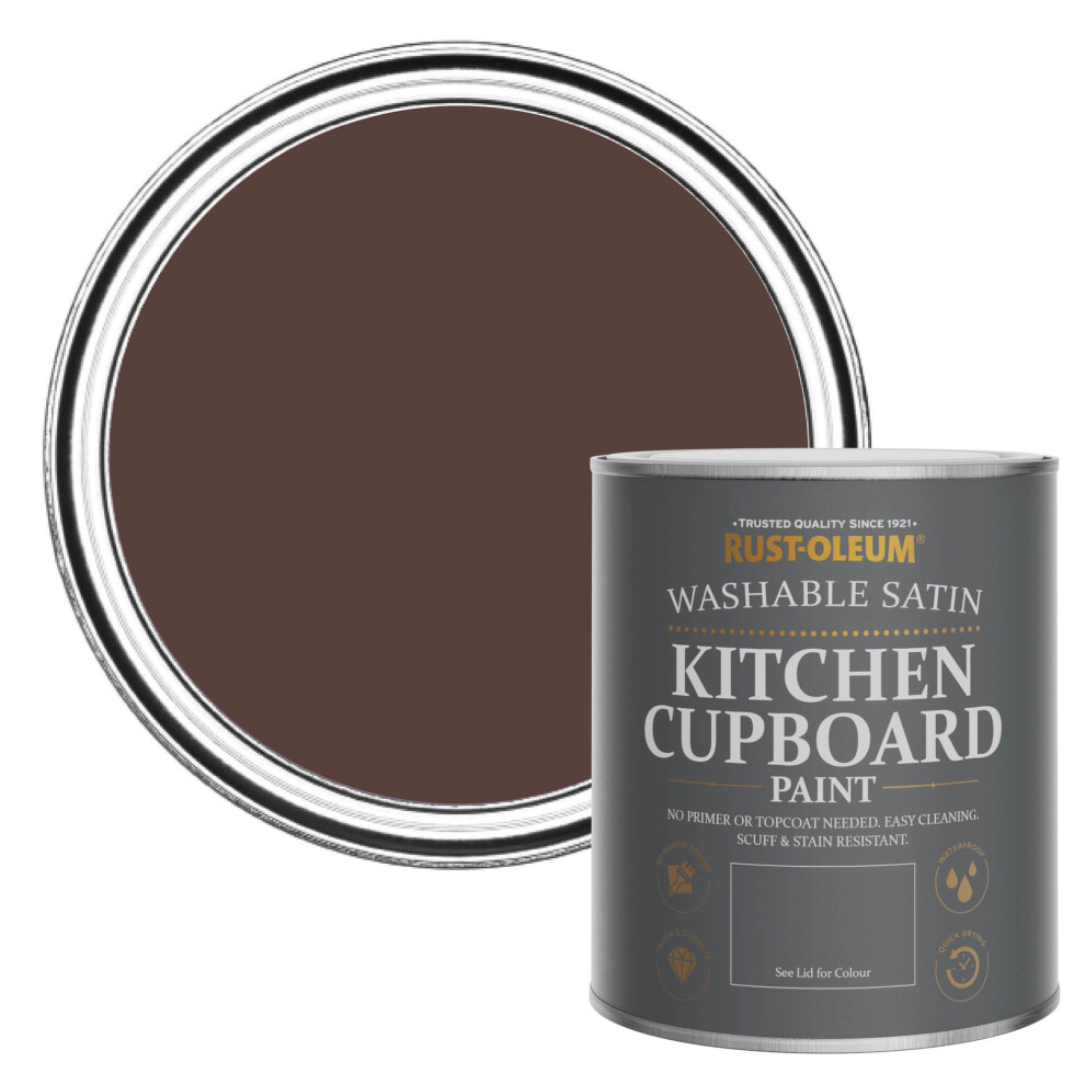 Rust-Oleum Scrubbable Kitchen Cupboard Paint In Satin Finish - Valentina 750Ml Red