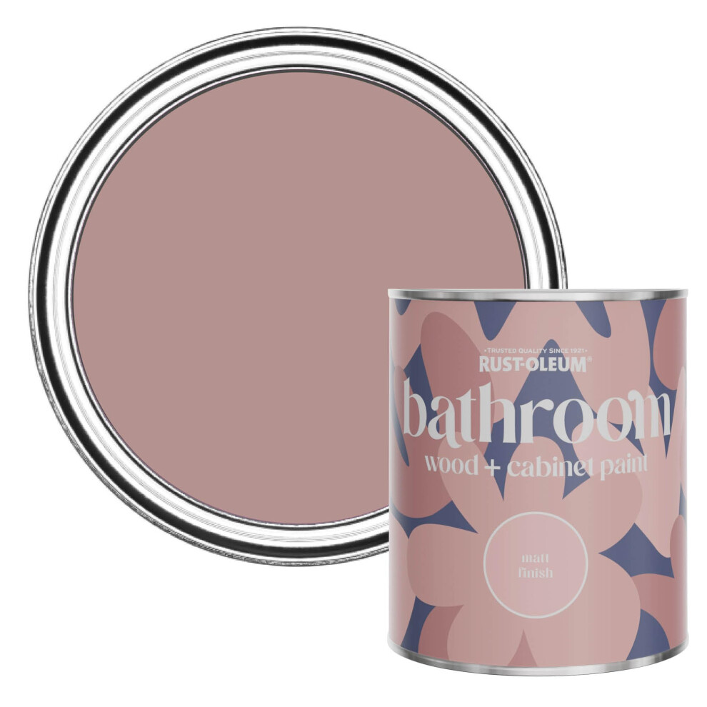 Rust-Oleum Moisture Resistant Bathroom Wood & Cabinet Paint In Matt Finish - Heartfelt 750Ml Pink