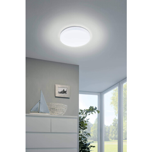 EGLO EGLO Wall/Ceiling Light, Alloy Steel Plastic, 11.5 W, White, Diameter 28 cm 1