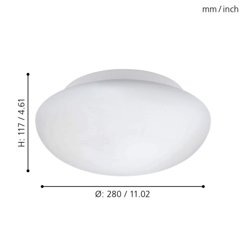 EGLO EGLO Ceiling Light, E27, White, Opal matt 2
