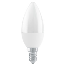 EGLO E14 LED candle light bulb, 3 step dimmable opaque Edison lamp, 4.9 watt (equivalent to 40 watt), 470 lumen, warm white glow, 3000 Kelvin, opal