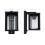 Ledvion - Wall Lamp Square White Sensor Black, IP44, E27, Black Wall Lamp Outdoor, 3