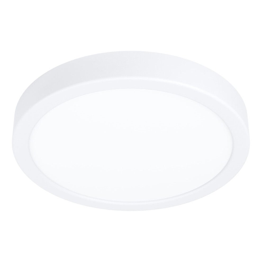 Eglo Led Ceiling Light Fitting Fueva 5, ? 21 Cm, Round Ceiling Lamp With Motion Sensor, Flush Light Fixture, Metal And Plastic In White, Warm White