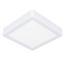 Eglo LED Ceiling Light Fitting Fueva 6, Square Ceiling lamp, Bathroom Lighting, Flush luminaire Made of Plastic in White, Warm White-Cold White, IP44,