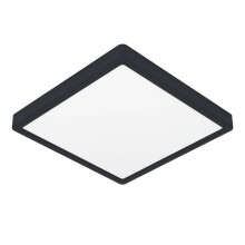 Eglo LED Ceiling Light Fitting Fueva 6, Square Ceiling lamp, Flush Light Fixture, Plastic in Black and White, Ceiling Lighting Warm White-Cold White,