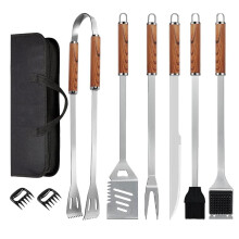 KALAHOL 9-in-1 BBQ Tools Set Extra Thick Stainless Steel Grill Tool Set with Storage Bag, Premium Complete BBQ Utensils Set for Outdoor Camping, Heavy