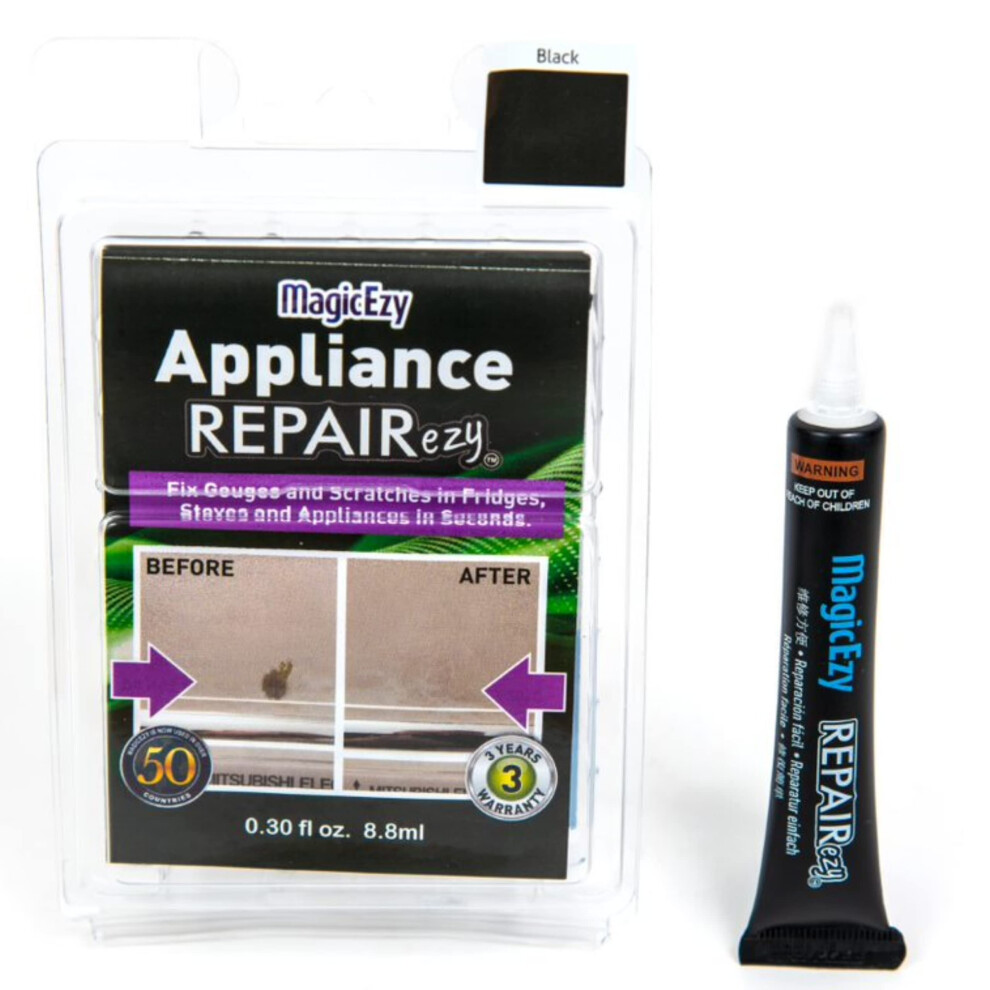 Magicezy Appliance Repairezy - (Black) | Appliance Touch Up Paint | Scratch Repair For Stove, Microwave, Fridge | Enamel, Metal, Stainless Steel | 9348402007304