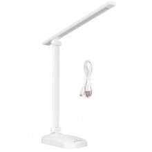 Rechargeable Led Desk Lamp, Foldable Dimmable Desk Light with Even Soft Light for Home Office, Three Color Modes Eye-Caring Reading Lamp with 4000Mh