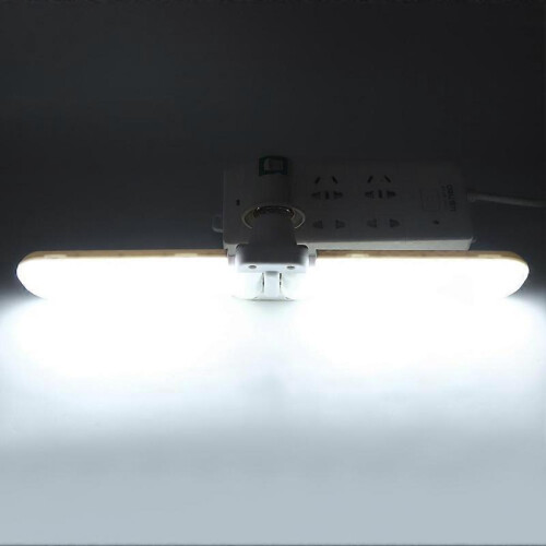 Adjustable Led Garage Light, Deformable 2 Led Panel Heads Adjustable Up To 90 Degrees, Energy-Saving E26 Base Light for Garage, Basement, Workshop, 2