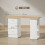 Homcom (White) HOMCOM 120cm Computer Desk, Study Table with 3 Shelf & Drawers 7