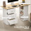 Homcom (White) HOMCOM 120cm Computer Desk, Study Table with 3 Shelf & Drawers 8