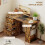 Homcom (Brown) HOMCOM 120cm Computer Desk, Study Table with 3 Shelf & Drawers 6